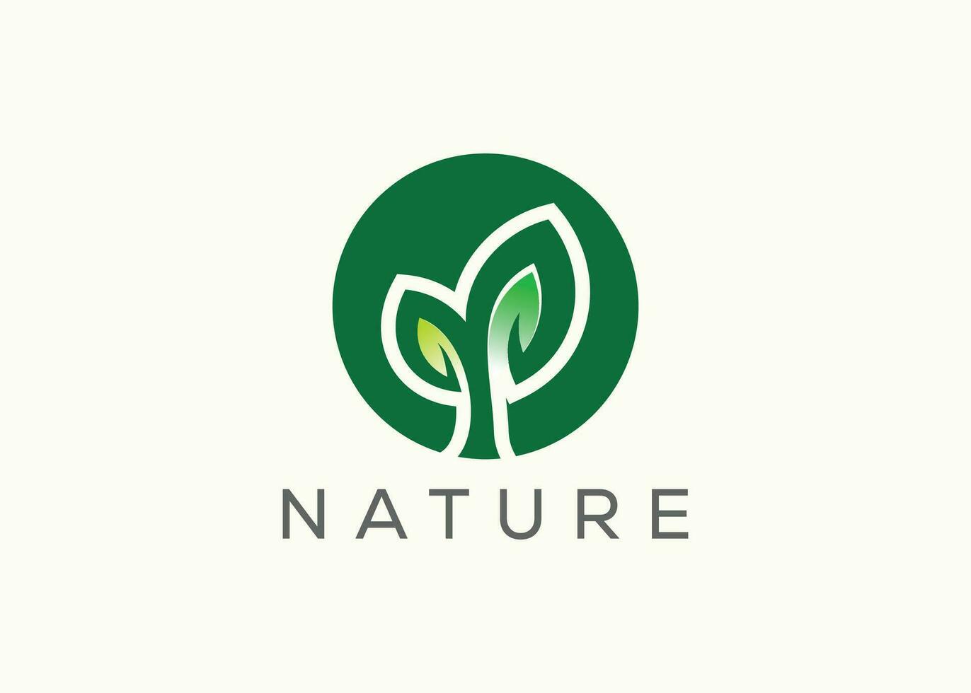 Green leaf logo design vector template. Nature Growth Leaf vector logo.