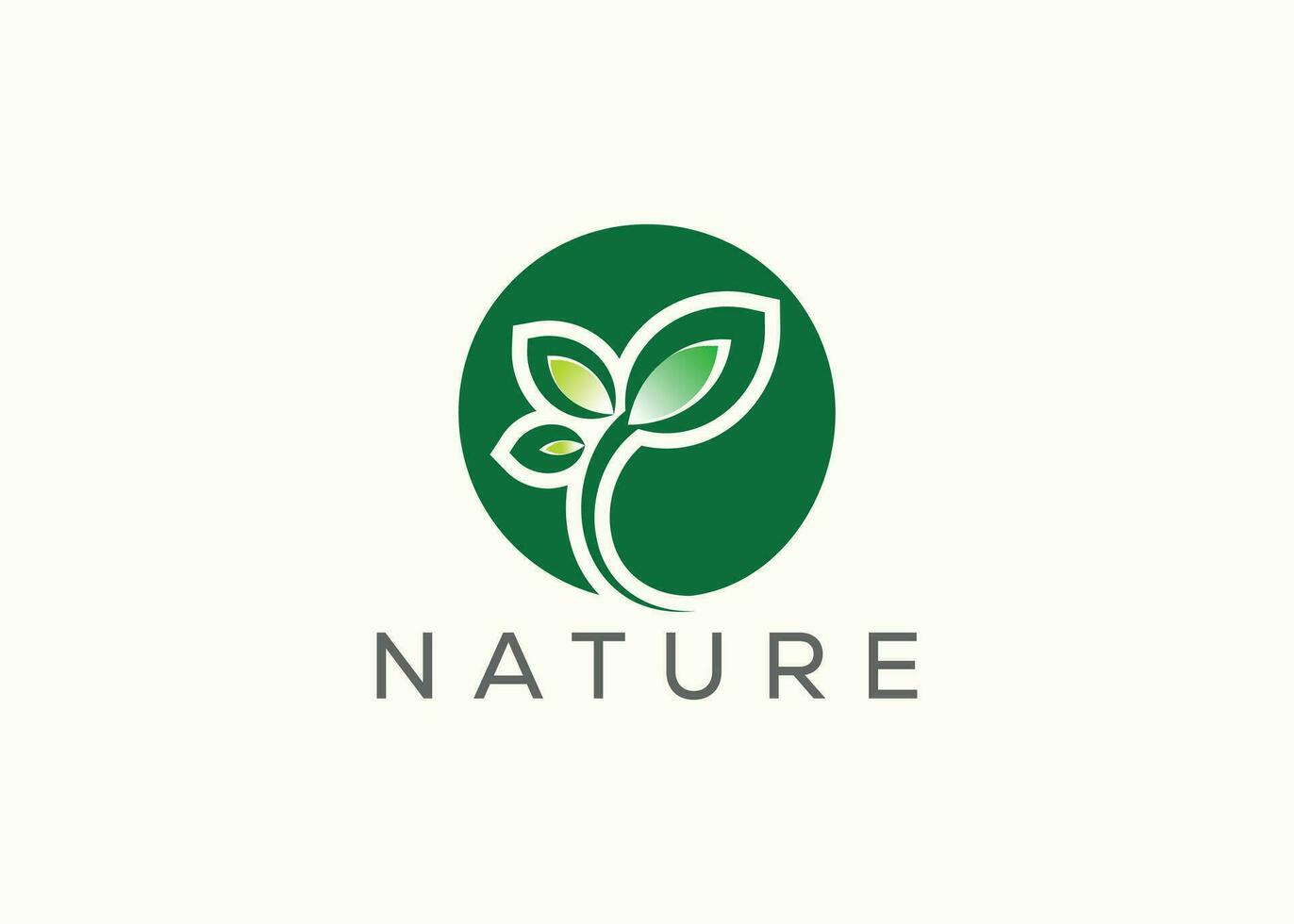 Green leaf logo design vector template. Nature Growth Leaf vector logo.