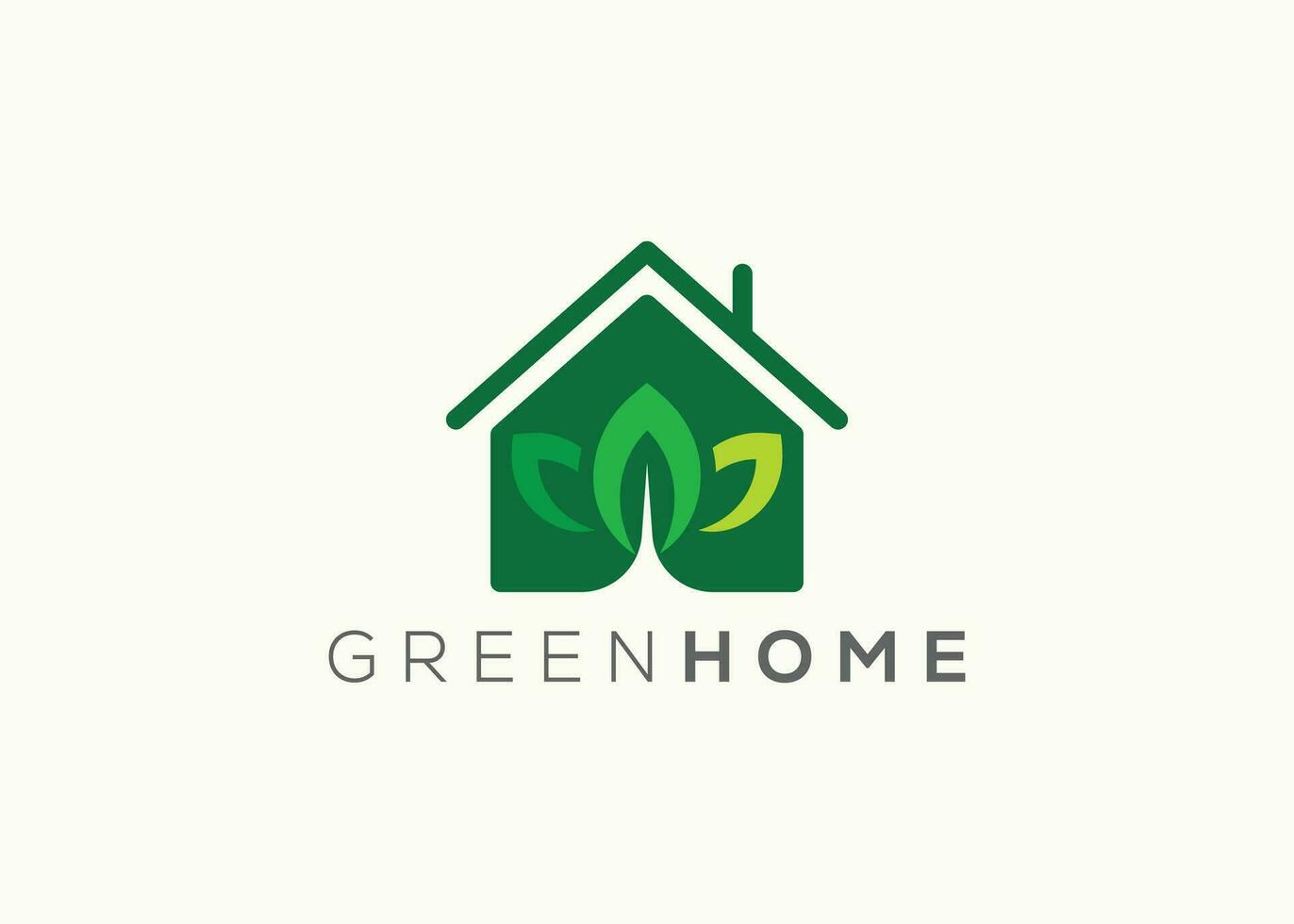 Home leaf logo design vector template. Nature home Leaf vector logo