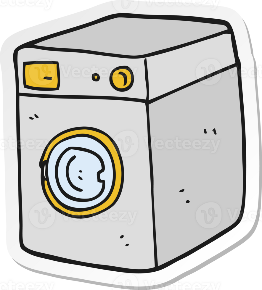 sticker of a cartoon washing machine png
