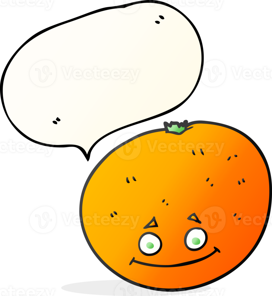 speech bubble cartoon orange png