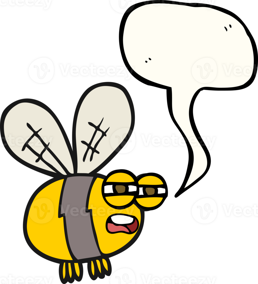 speech bubble cartoon bee png