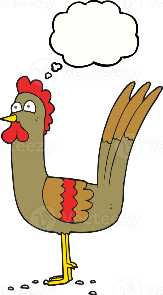 thought bubble cartoon chicken png