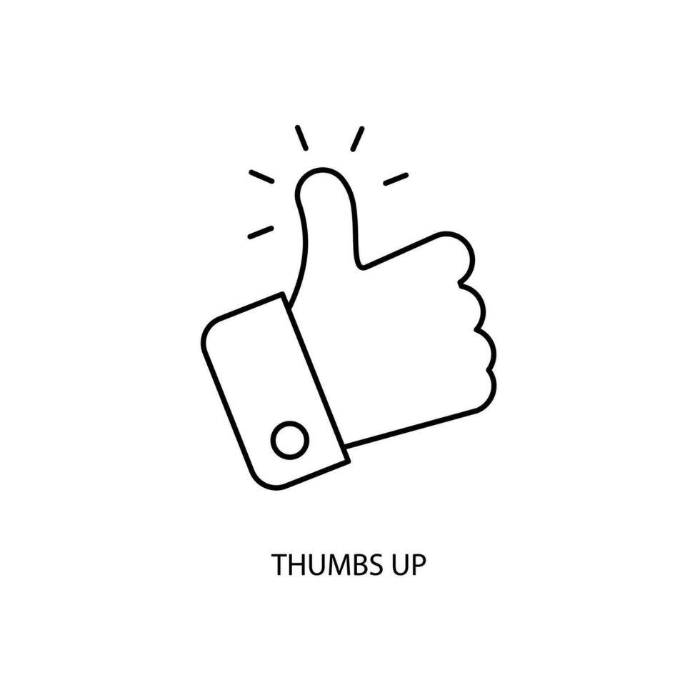 thumbs up concept line icon. Simple element illustration. thumbs up concept outline symbol design. vector