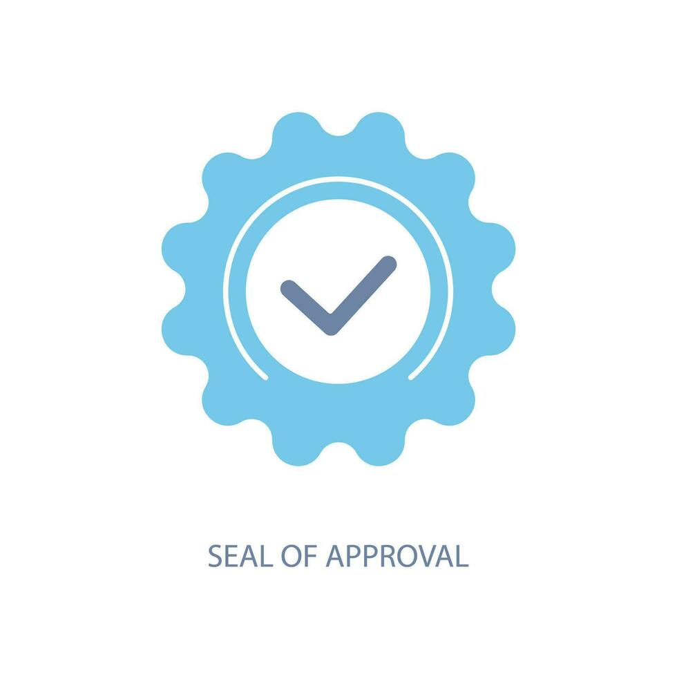 seal of approval concept line icon. Simple element illustration. seal of approval concept outline symbol design. vector