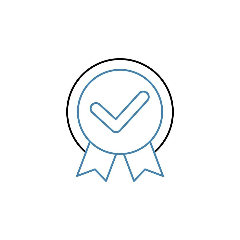 certified concept line icon. Simple element illustration. certified concept outline symbol design. vector