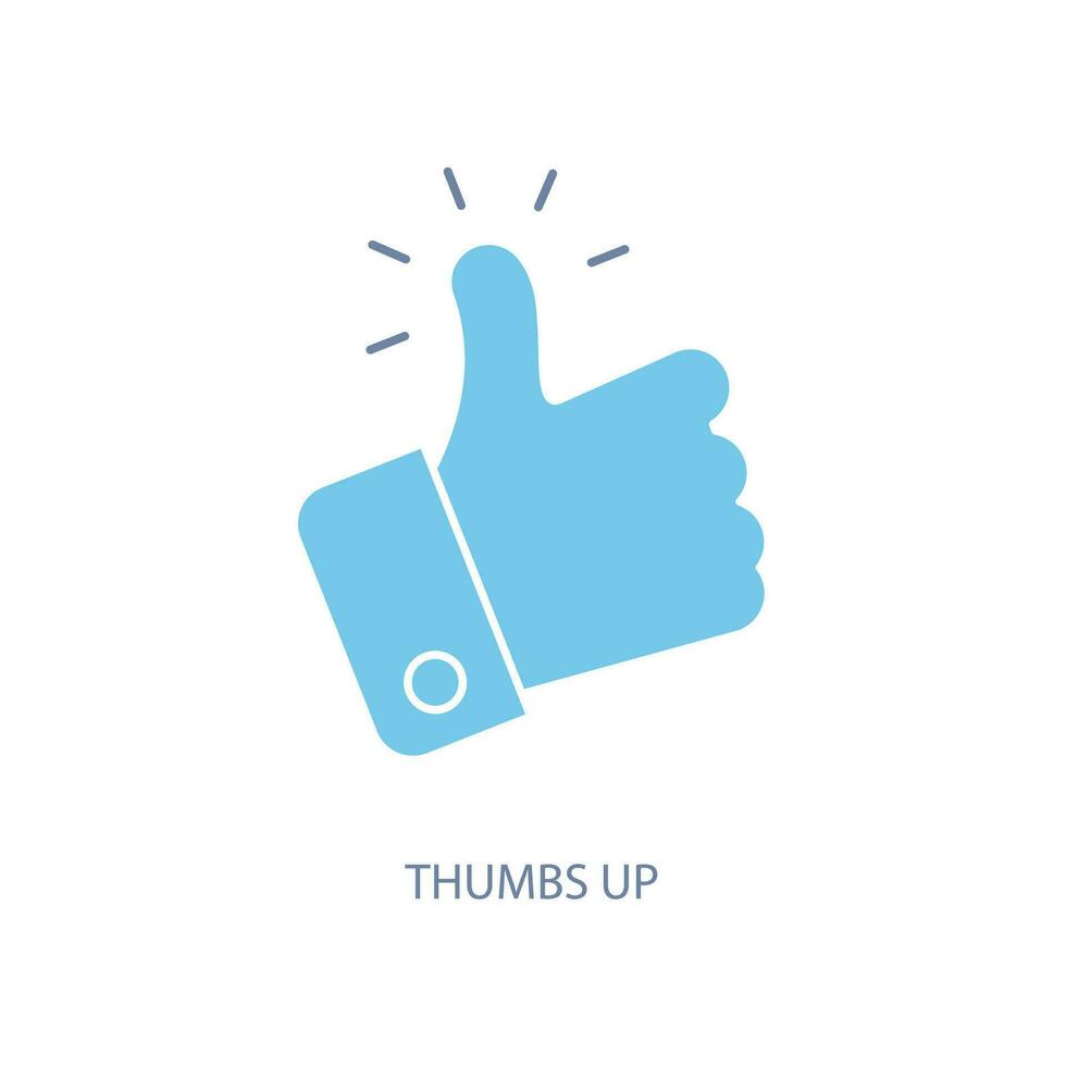 thumbs up concept line icon. Simple element illustration. thumbs up concept outline symbol design. vector