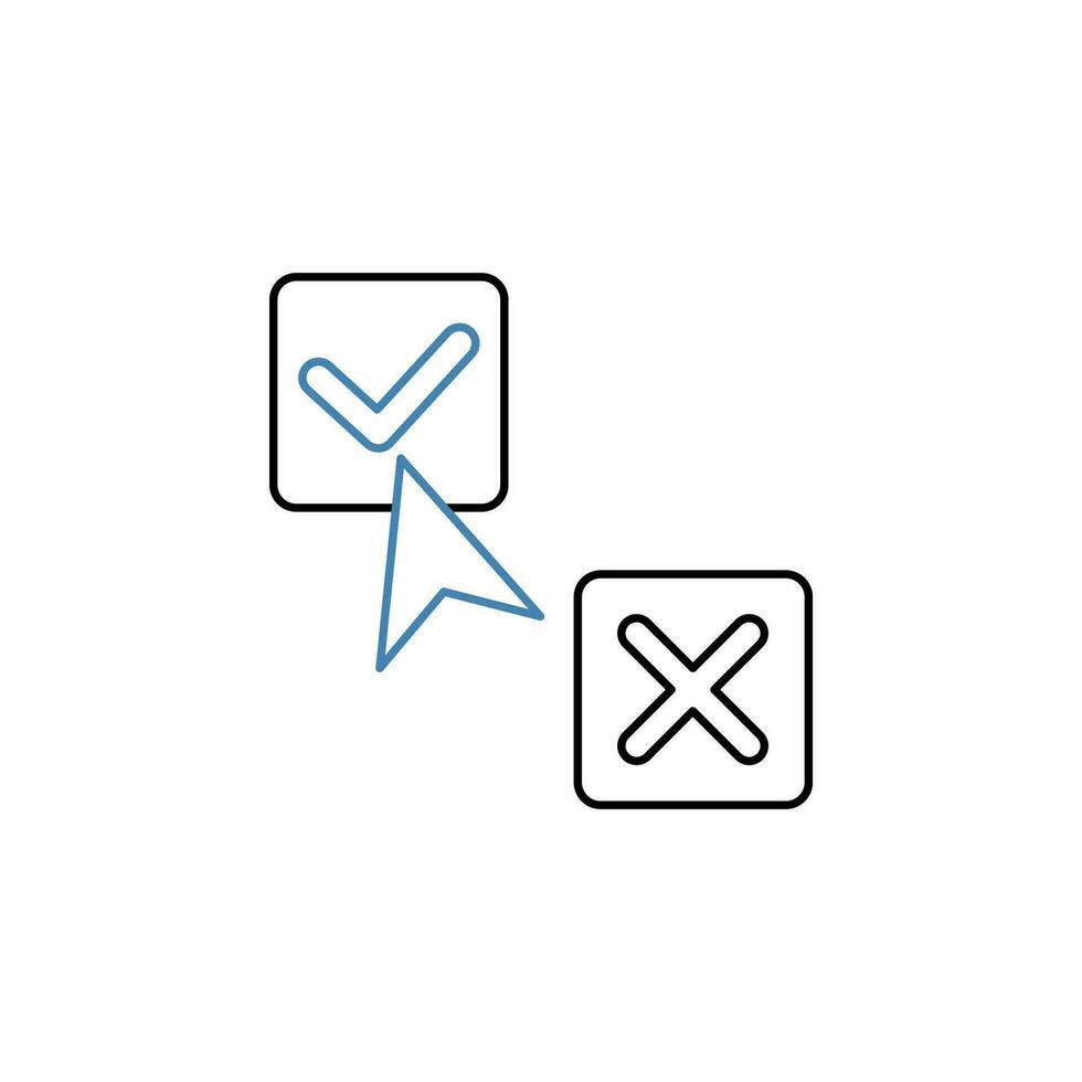 decision concept line icon. Simple element illustration. decision concept outline symbol design. vector