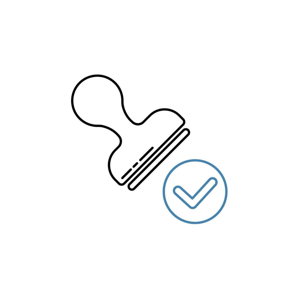 approved concept line icon. Simple element illustration. approved concept outline symbol design. vector