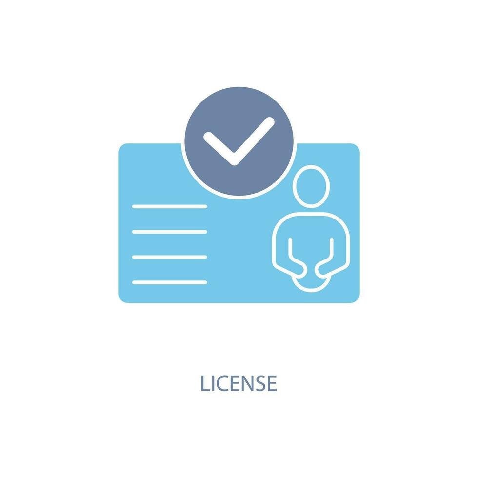 license concept line icon. Simple element illustration. license concept outline symbol design. vector