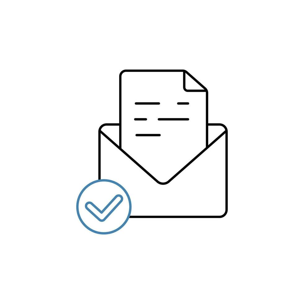 confirmation concept line icon. Simple element illustration. confirmation concept outline symbol design. vector
