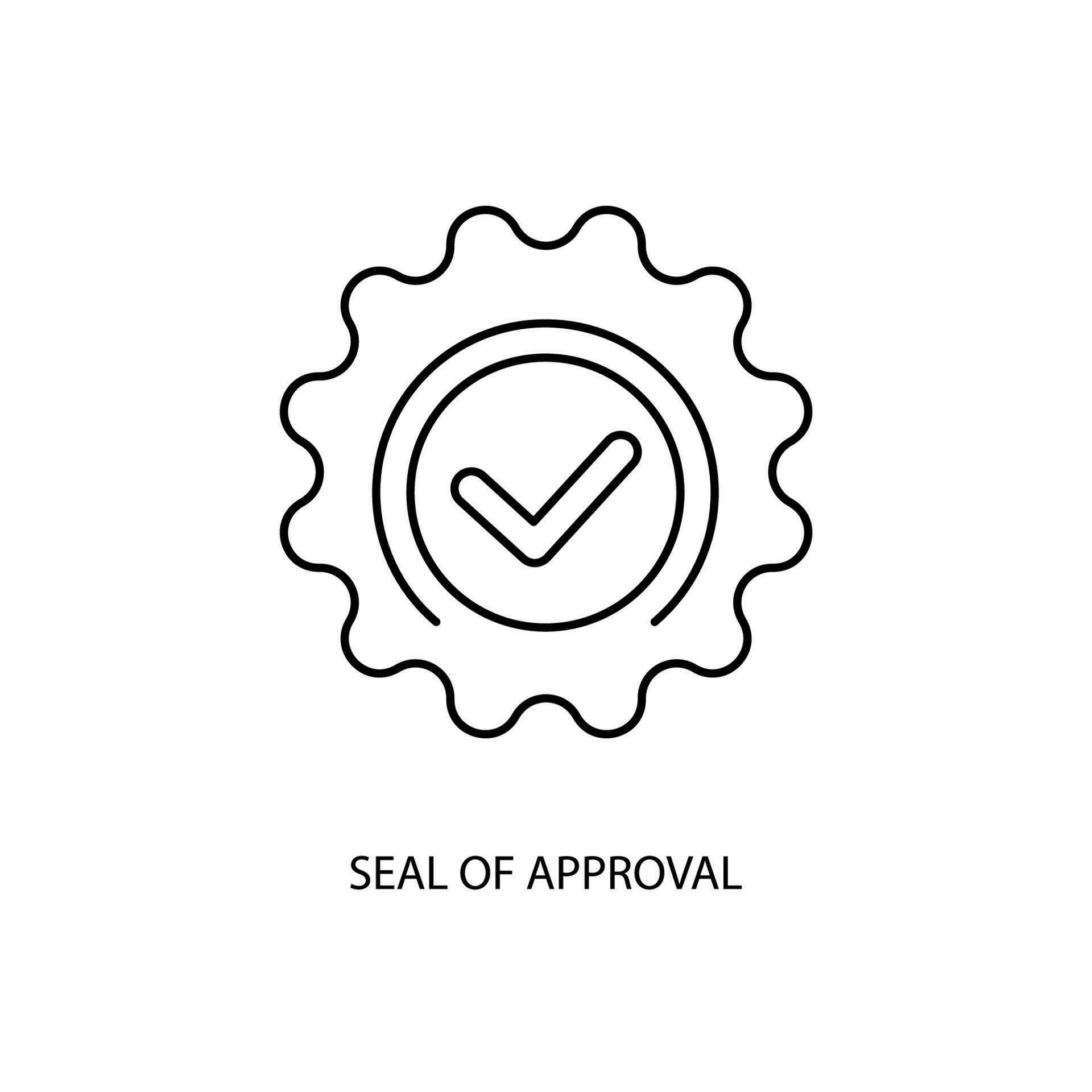 seal of approval concept line icon. Simple element illustration. seal of approval concept