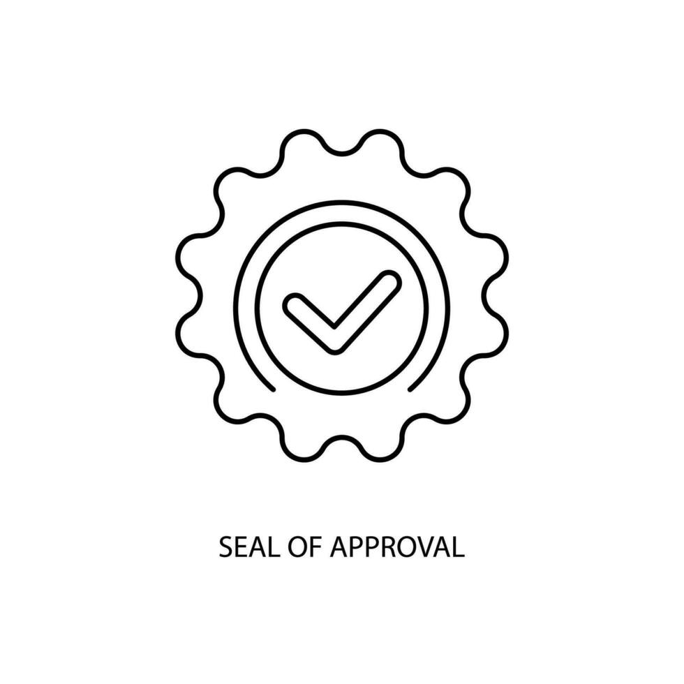 seal of approval concept line icon. Simple element illustration. seal of approval concept outline symbol design. vector