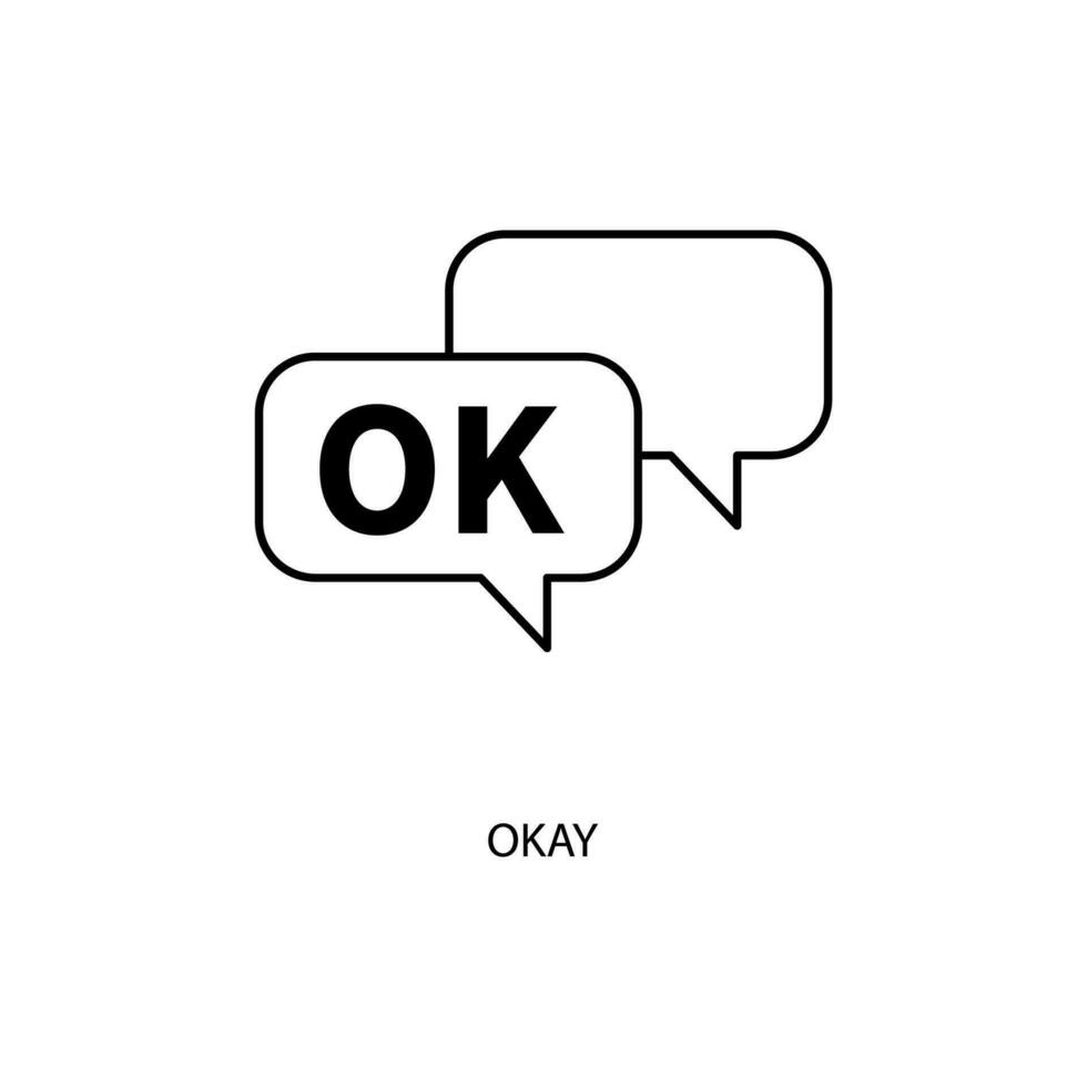 okay concept line icon. Simple element illustration. okay concept outline symbol design. vector