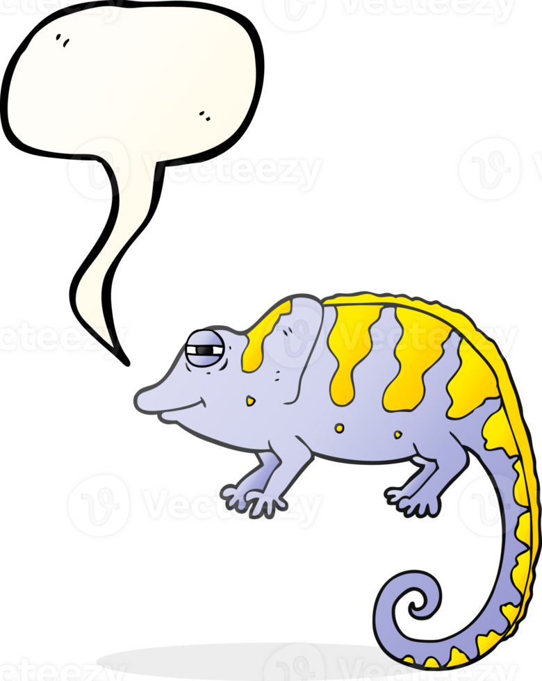 speech bubble cartoon chameleon png