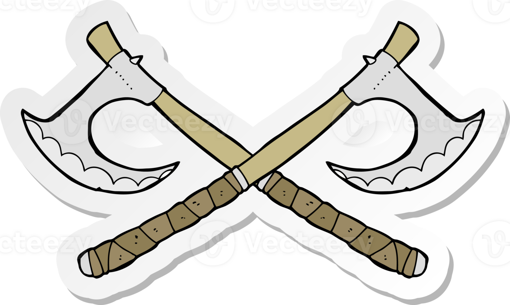 sticker of a crossed axes png