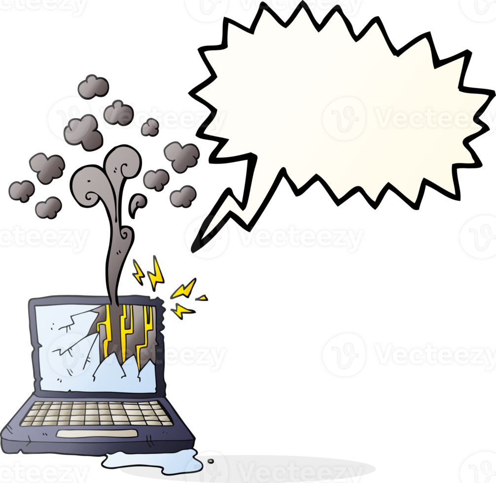 speech bubble cartoon broken computer png