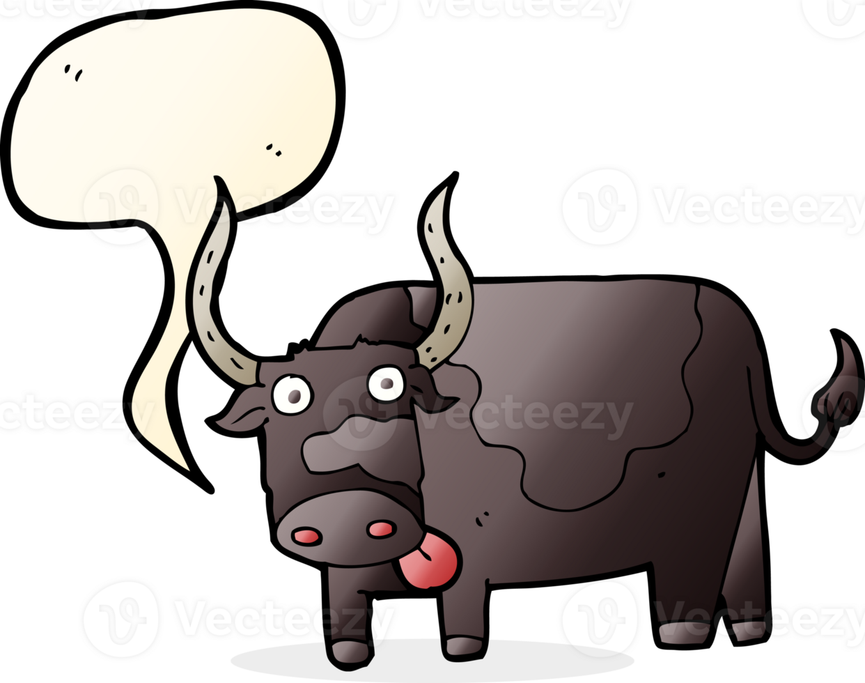 cartoon bull with speech bubble png