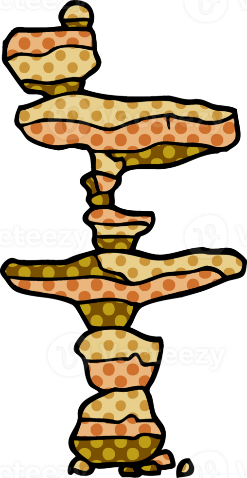 cartoon doodle of stacked stones png