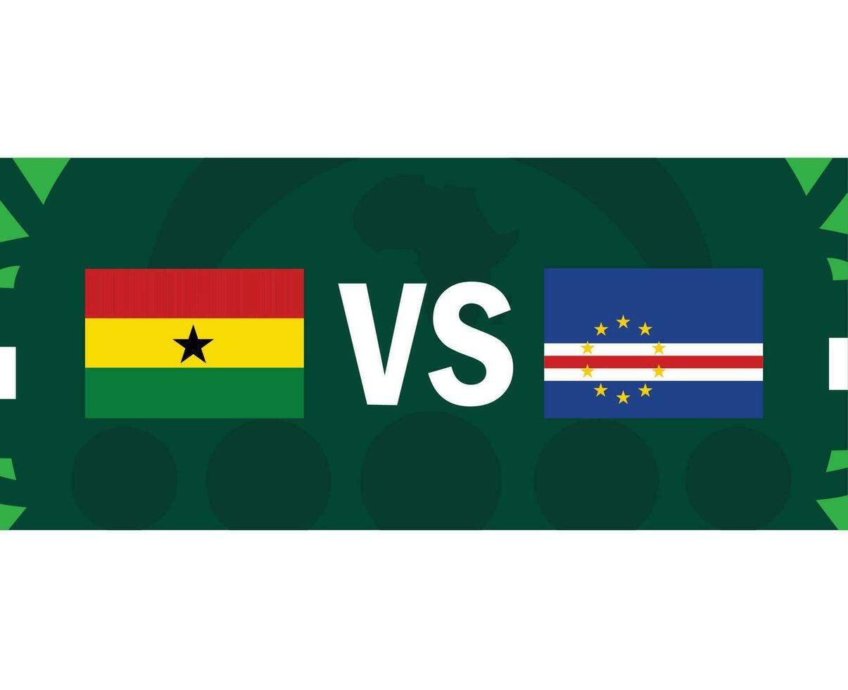 Ghana y capa verde africano banderas naciones 2023 países diseño vector