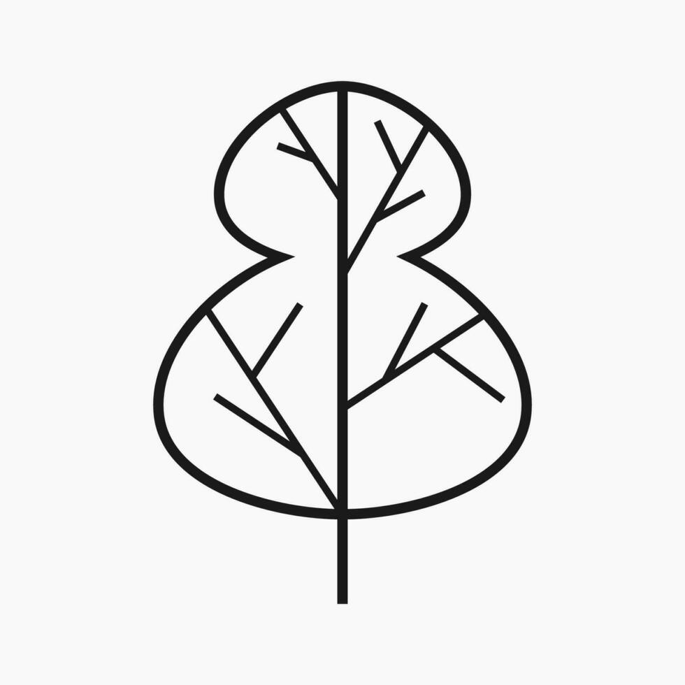 Simple and Minimalist Tree Illustration vector