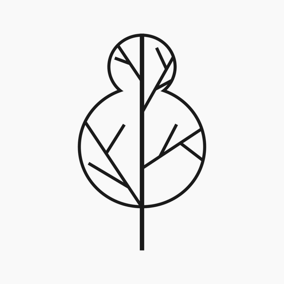 sencillo y minimalista árbol ilustración vector