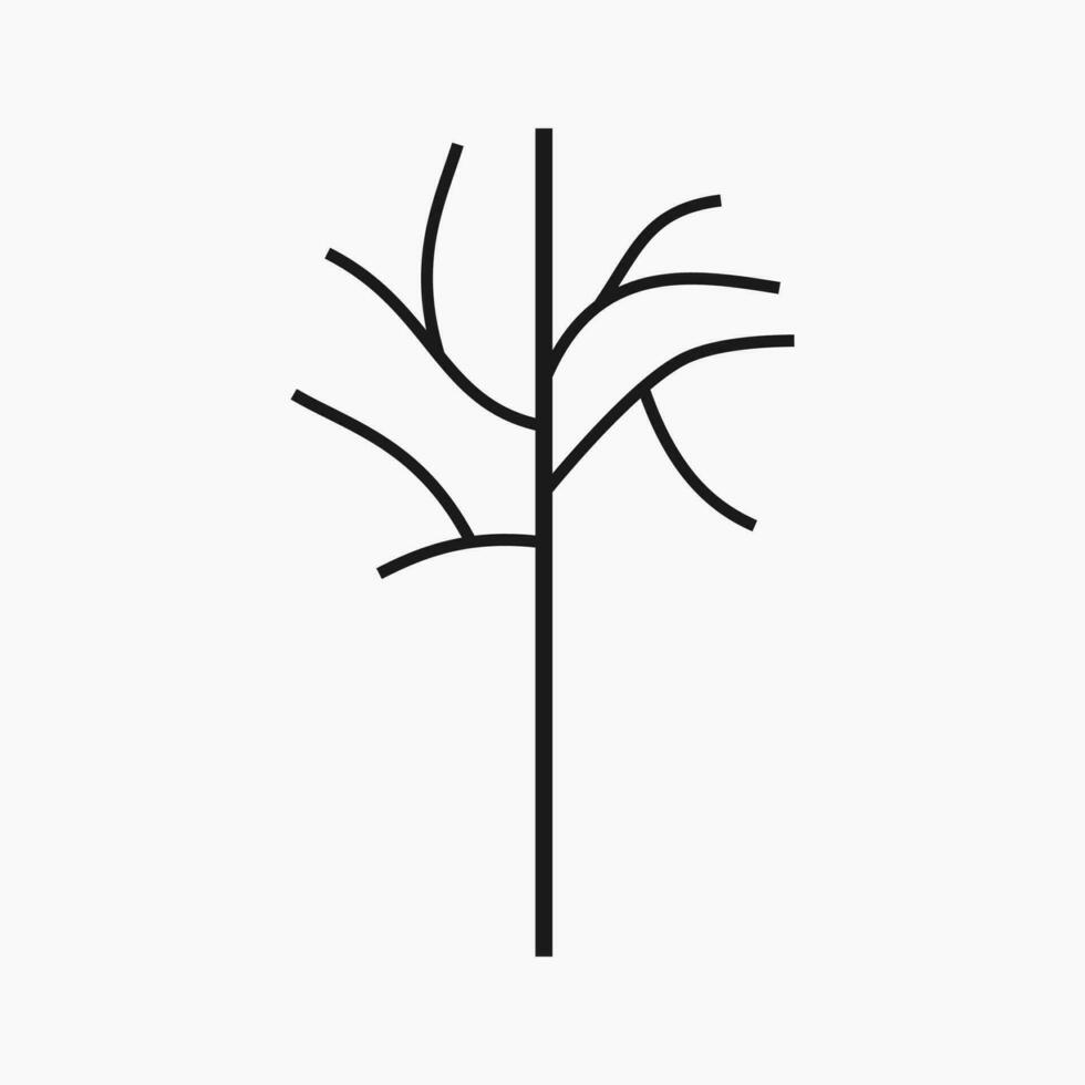 sencillo y minimalista árbol ilustración vector