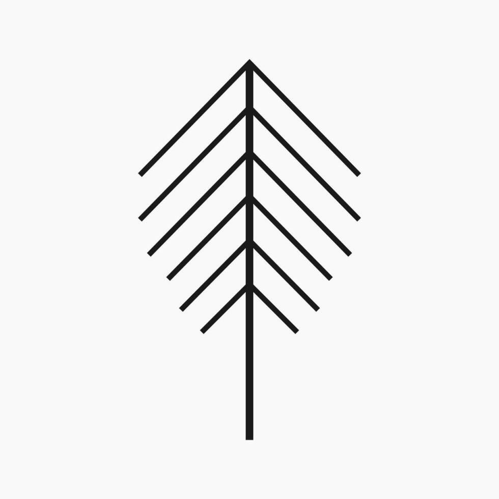 sencillo y minimalista árbol ilustración vector