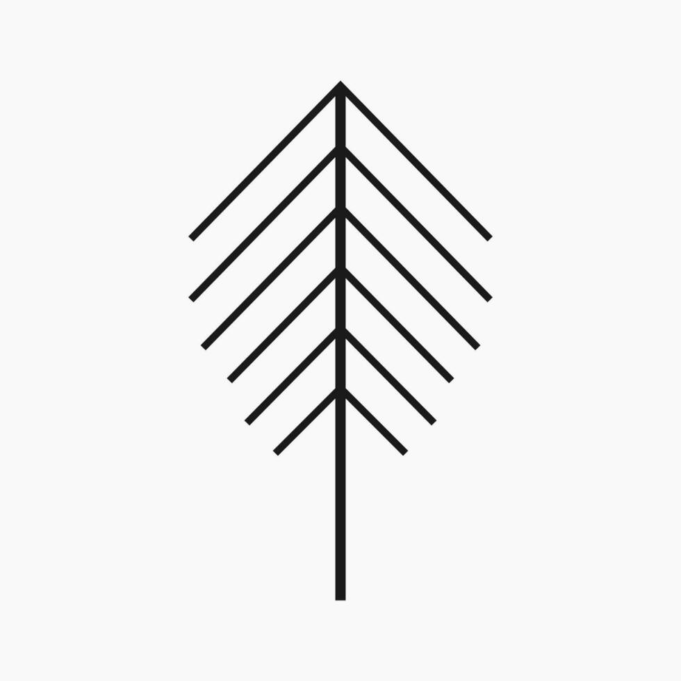 Simple and Minimalist Tree Illustration vector