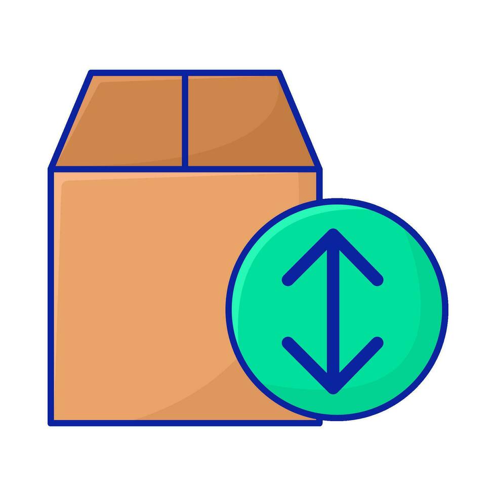 box delivery and arrow illustration vector