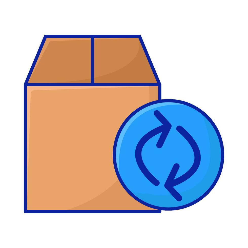 box delivery and arrow illustration vector