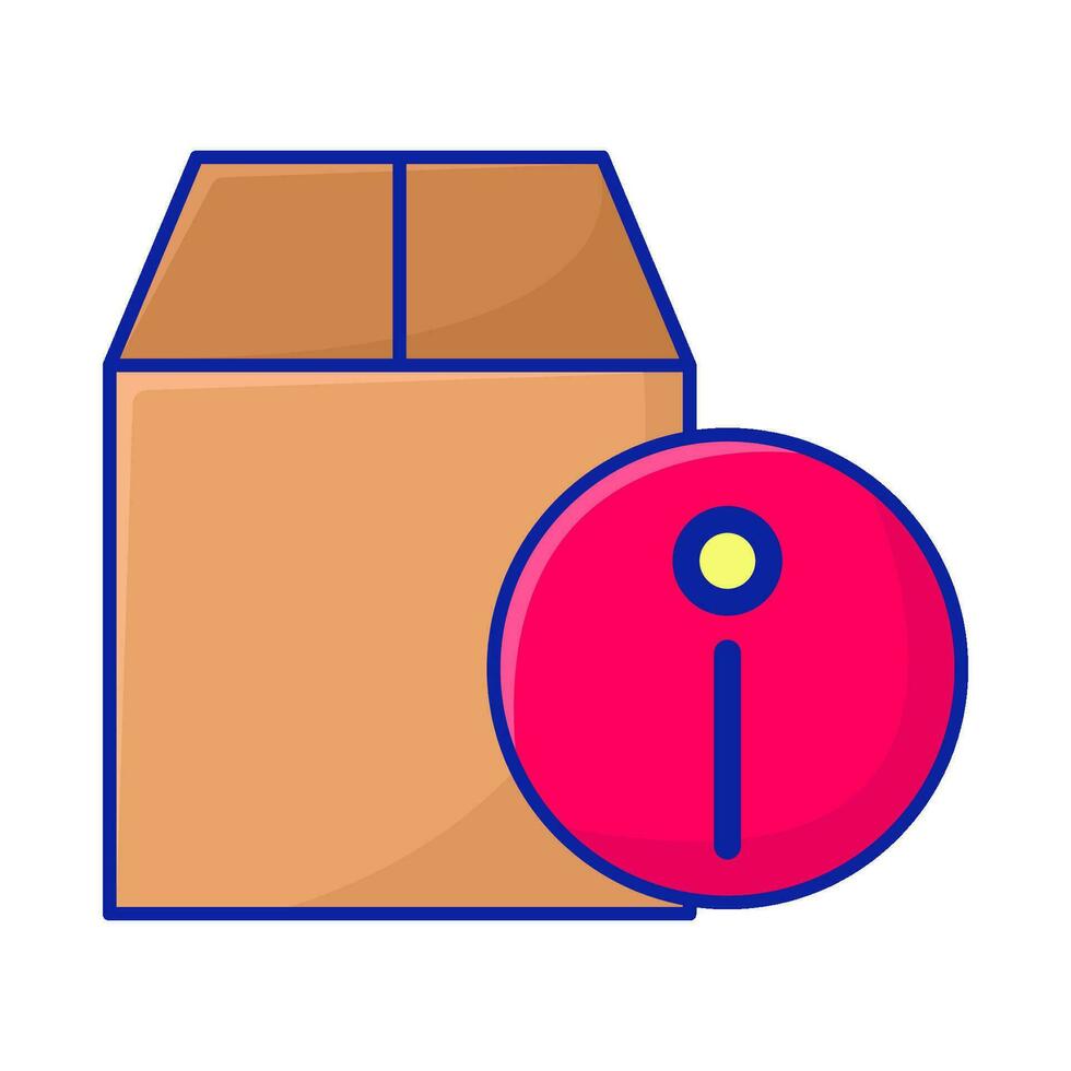 box delivery with information illustration vector