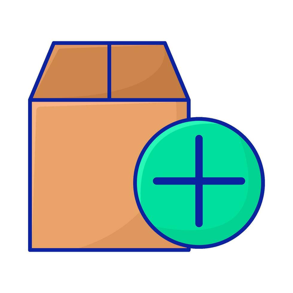 box delivery with plus illustration vector