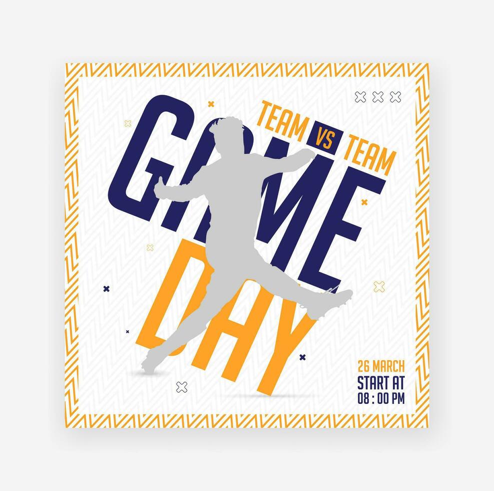 Sports match day social media template design vector