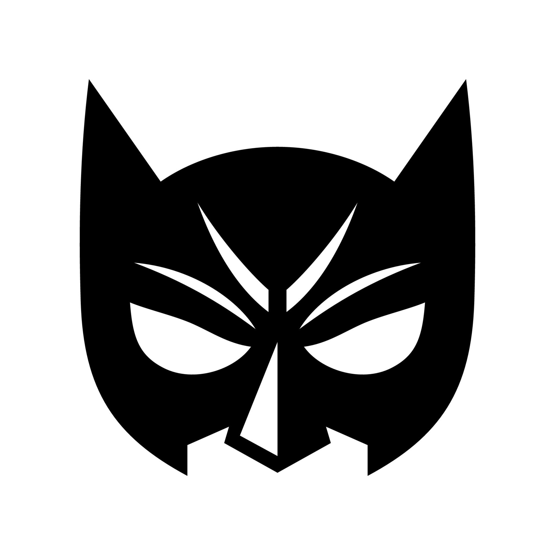 Super hero mask black icon. Superhero face masque and masking cartoon