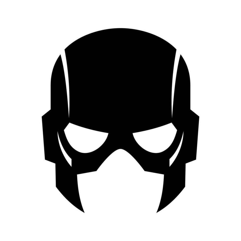 Super hero mask black icon. Superhero face masque and masking cartoon character. Comic book mask. Heroic or savior vector illustration