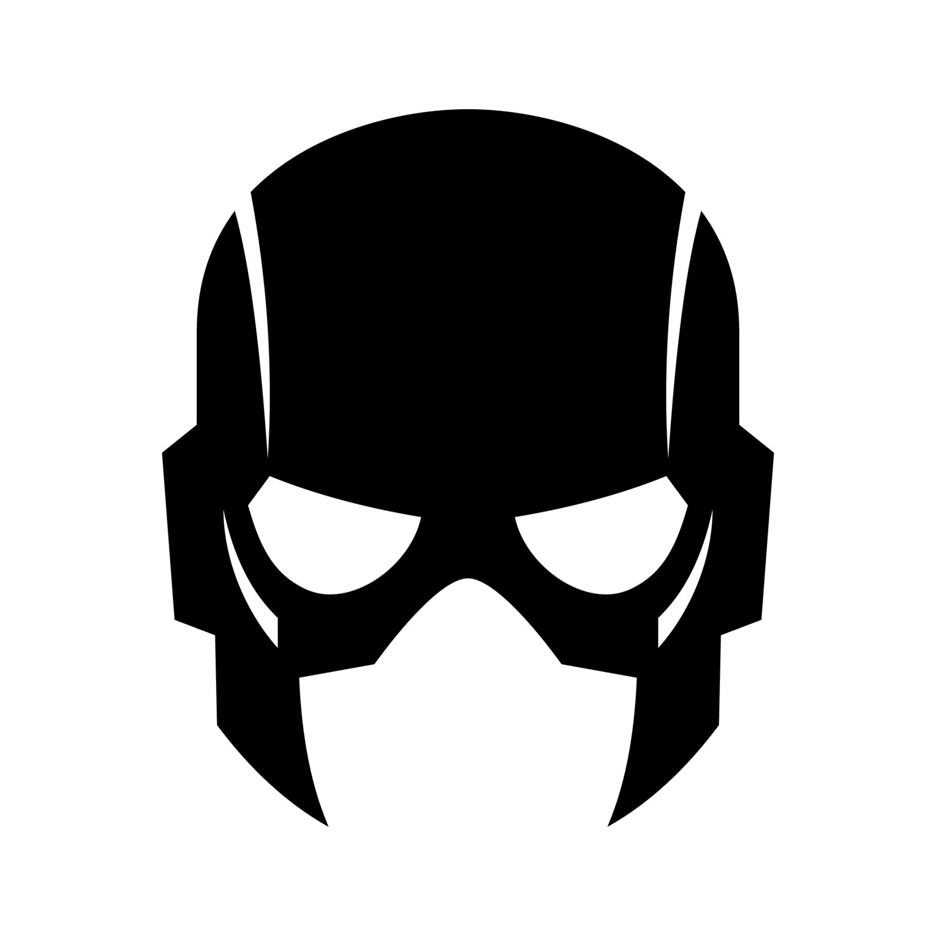Super hero mask black icon. Superhero face masque and masking cartoon
