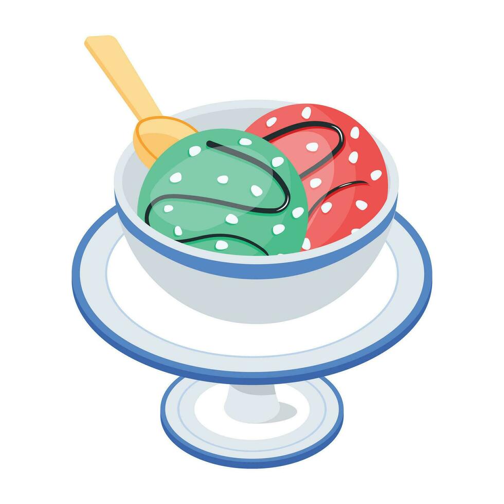 Get this isometric icon of valentine cake vector