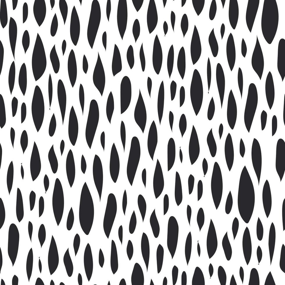 Shapeless modern drops. Seamless trendy pattern for fabrics. White and black. Vector. vector