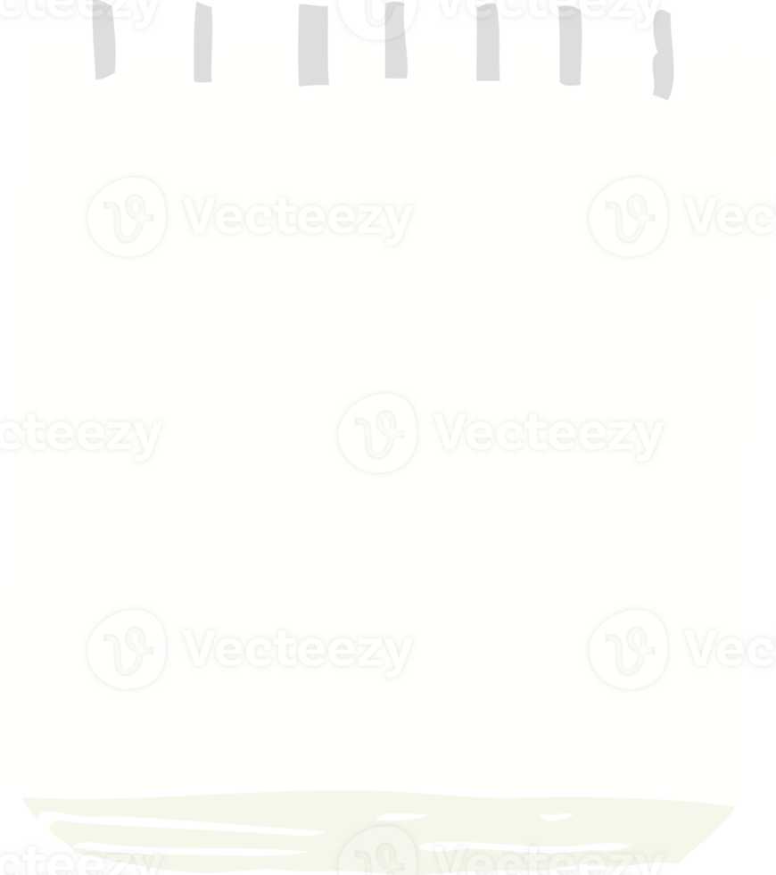 flat color illustration of a cartoon note pad png