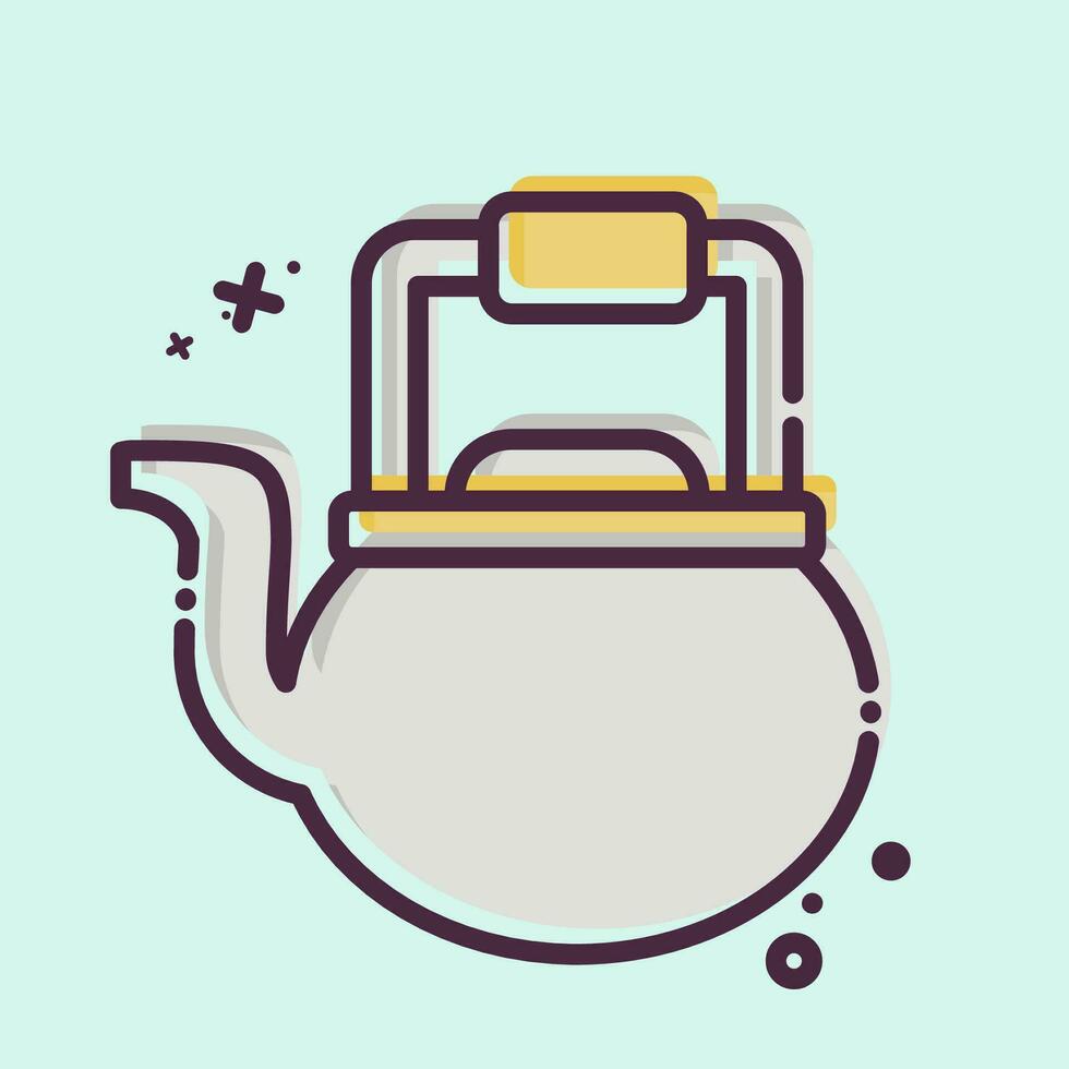 Icon Kettle. related to Cooking symbol. MBE style. simple design editable. simple illustration vector