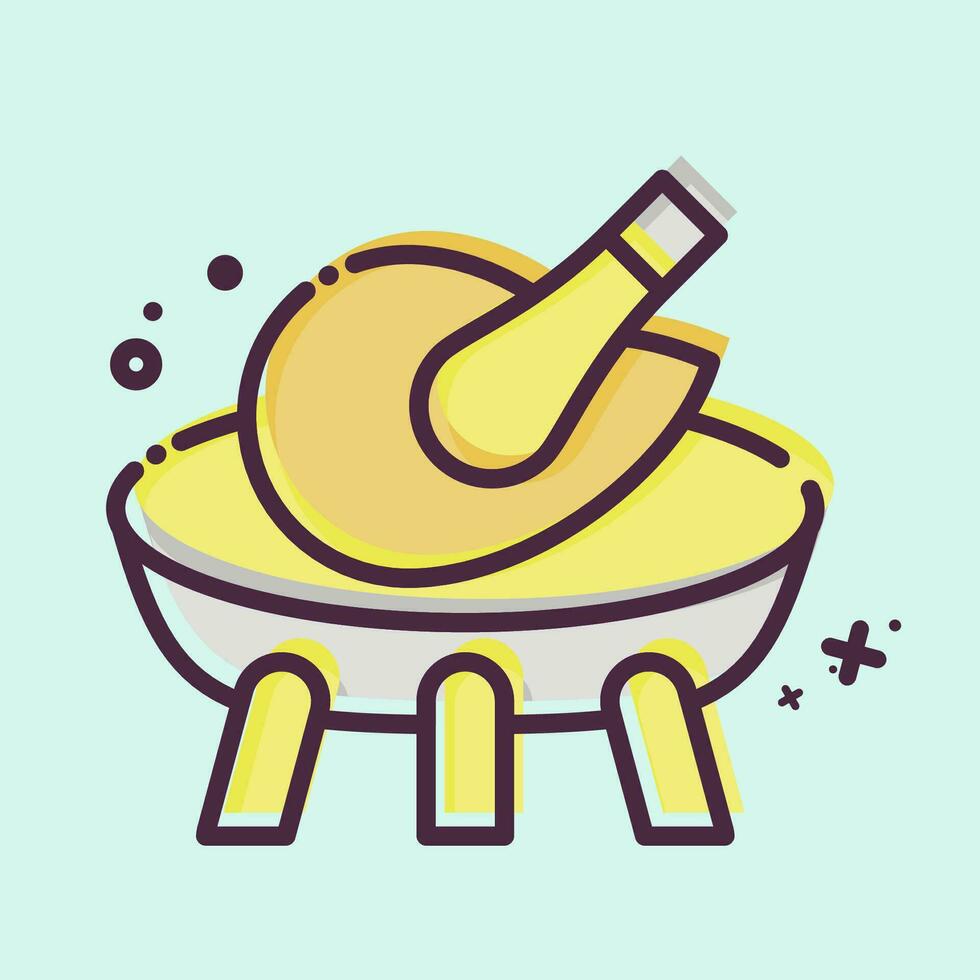 Icon Grill. related to Cooking symbol. MBE style. simple design editable. simple illustration vector