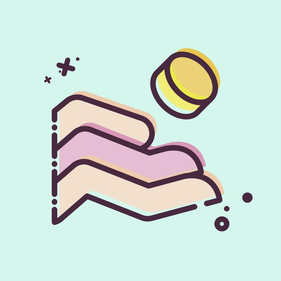 Icon Charity. related to Ramadan symbol. MBE style. simple design editable. simple illustration vector