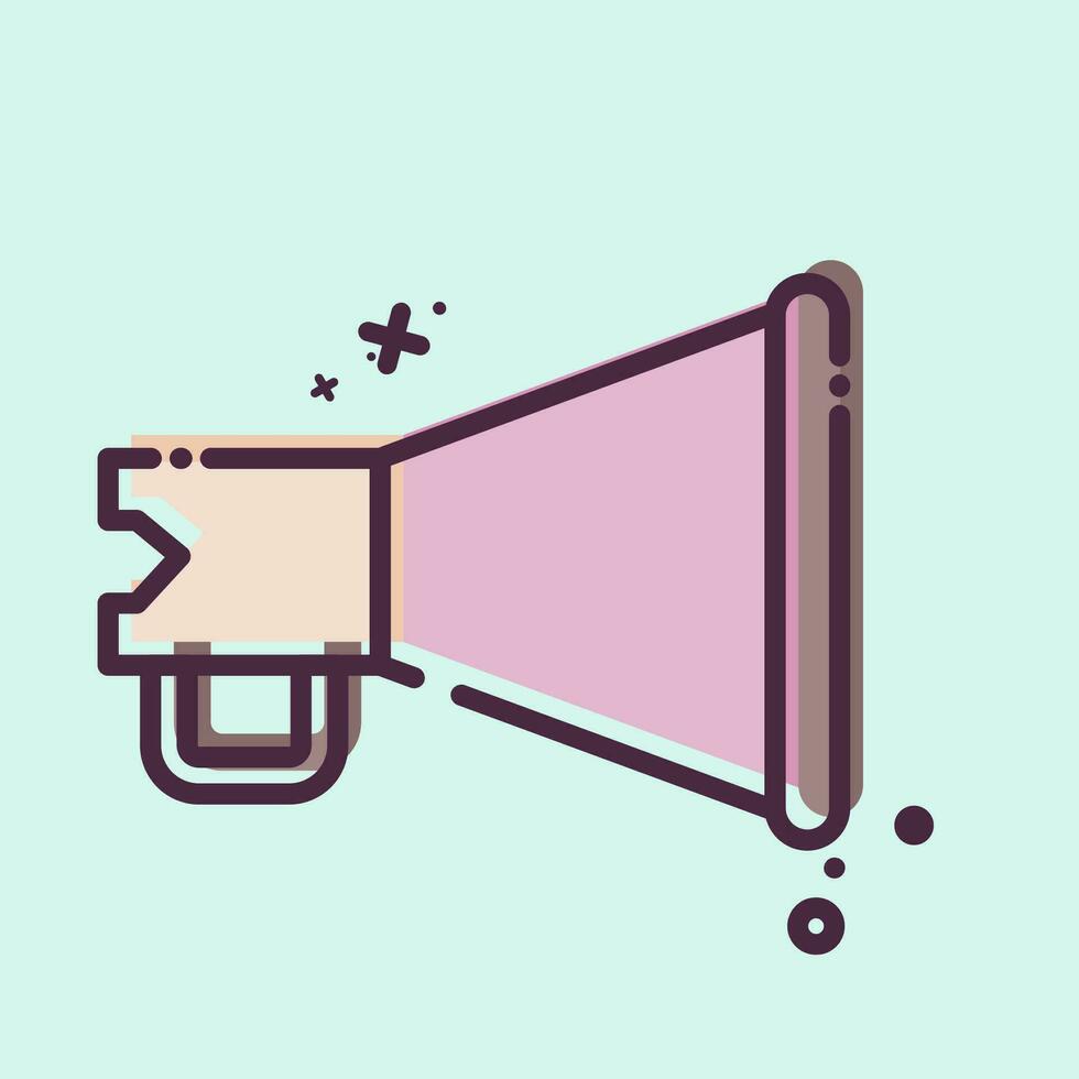 Icon Megaphone. related to Theatre Gradient symbol. MBE style. simple design editable. simple illustration vector