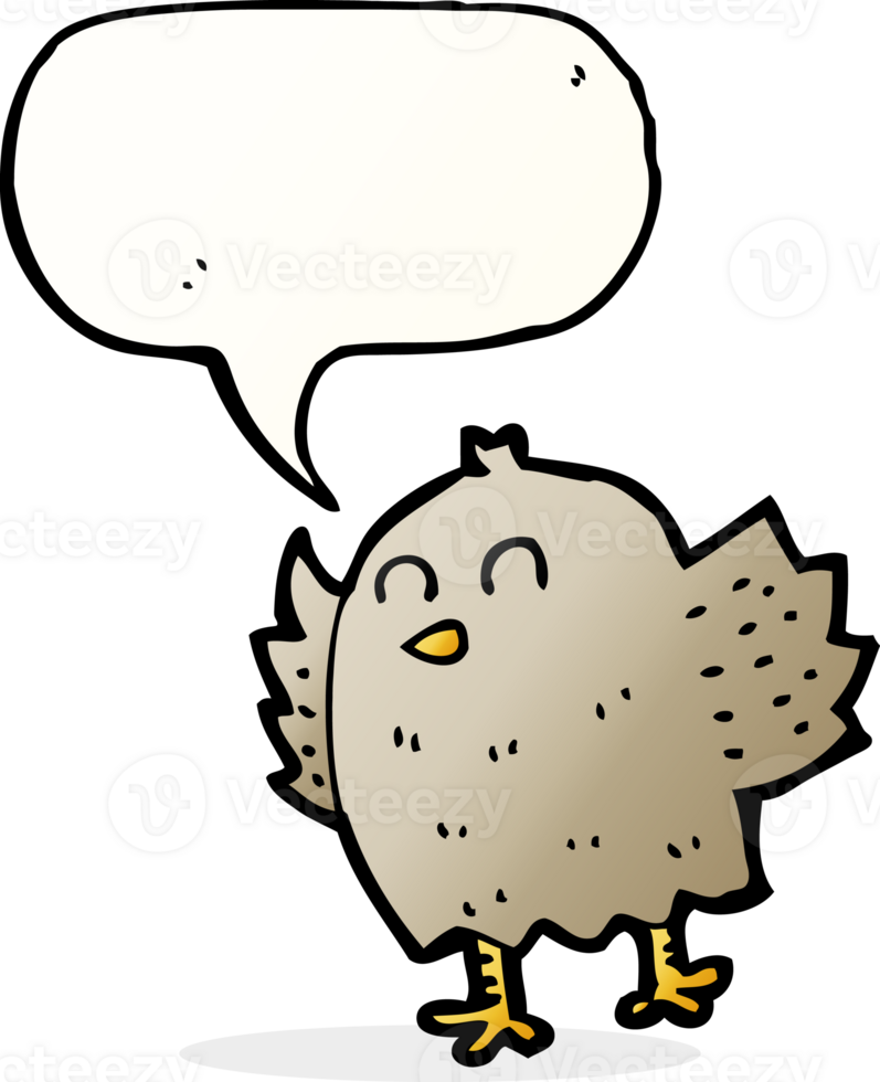 cartoon bird with speech bubble png