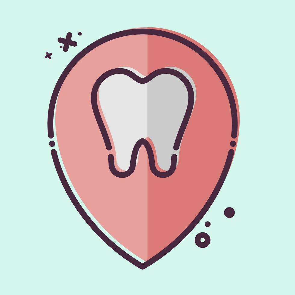 Icon Location. related to Dental symbol. MBE style. simple design editable. simple illustration vector