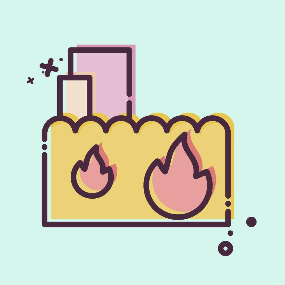 Icon Extinguishing. related to Firefighter symbol. MBE style. simple design editable. simple illustration vector
