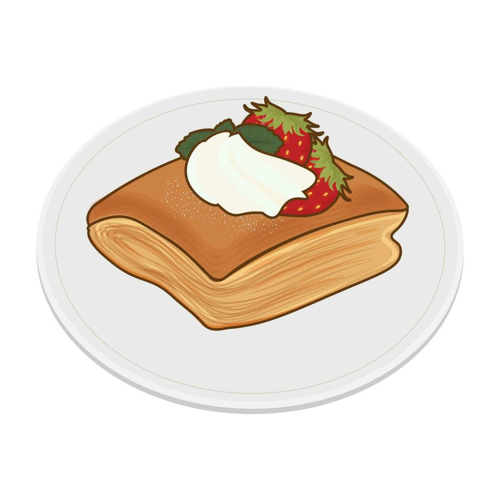 Logo Illustration of puff pastry cartoon vector