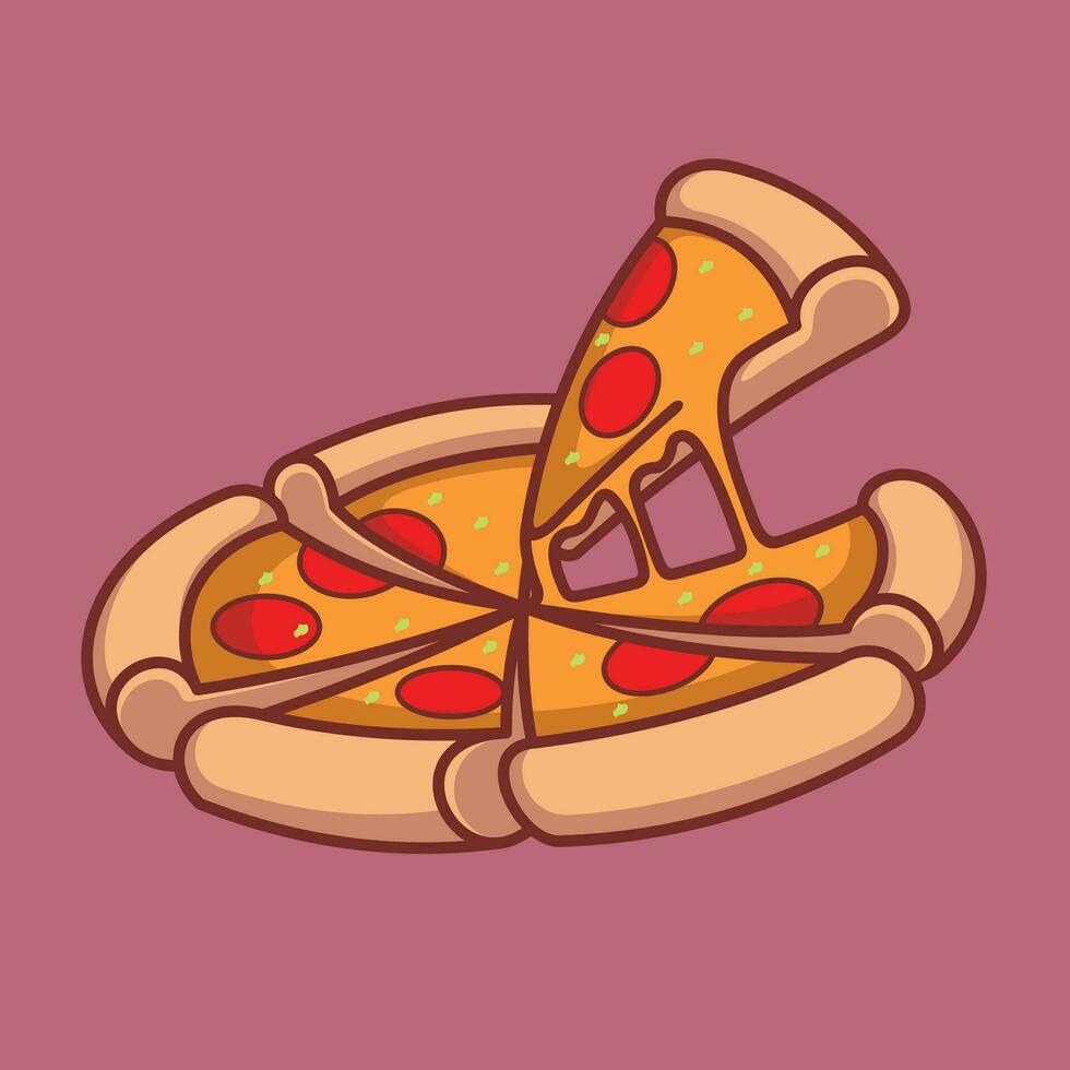 Tasty delicious savory foods premium vector arts. cartoon doodle cute icon design