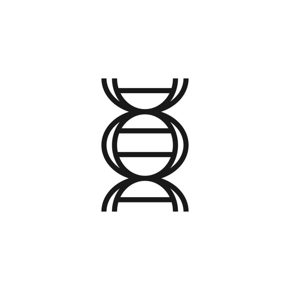 DNA science structure icon label design vector
